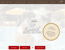 Tablet Screenshot of hotel-im-park.at